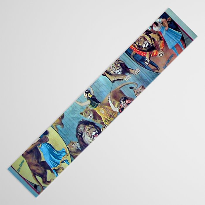 1910 Barnum & Bailey Circus Dancing Lions - M'lle Adgi's Acting Vintage Poster Table Runner Gallery Image 3