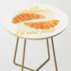 Croissants: Vintage Retro French Brunch Bakery Cafe Art Side Table Gallery Image 2