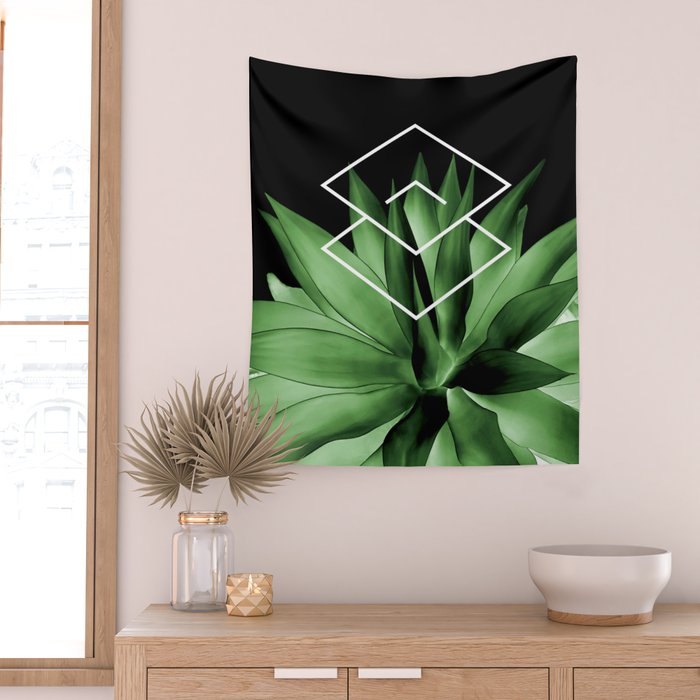 Agave geometrics III Wall Tapestry Gallery Image 2