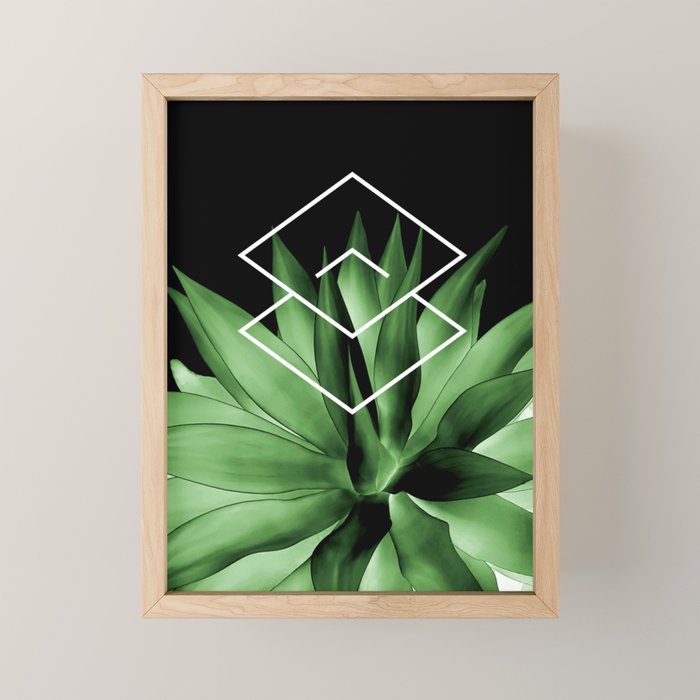 Agave geometrics III Mini Art Print Gallery Image 1