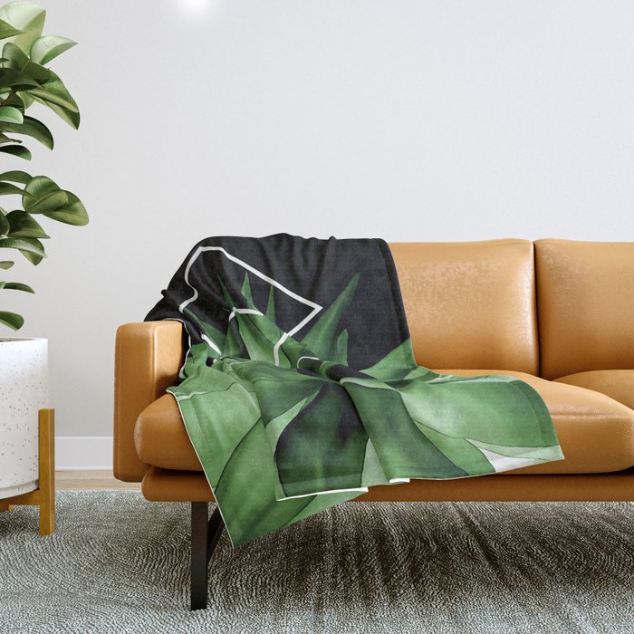Agave geometrics III Throw Blanket Gallery Image 1
