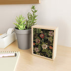 Midnight Summer Sepia Exotic Passiflora Flowers Garden Mini Art Print Gallery Image 2