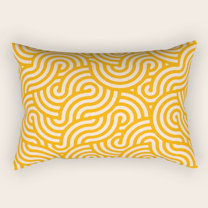 SWIRL Honey and Oat Rectangular Pillow Gallery Image 1