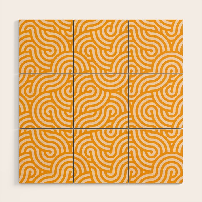 SWIRL Honey and Oat Wood Wall Art Gallery Image 1