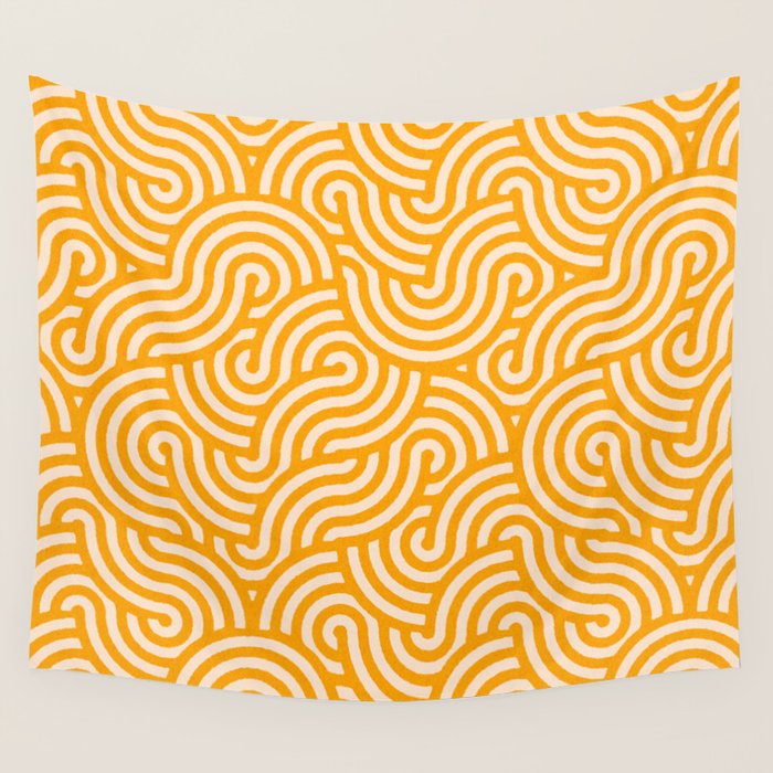 SWIRL Honey and Oat Wall Tapestry Gallery Image 1
