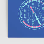Aircraft Flight Instruments - 6 Pack Blue Poster Gallery Image 3
