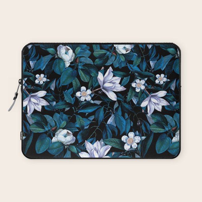 Moon Night Flowers Laptop Sleeve Gallery Image 1