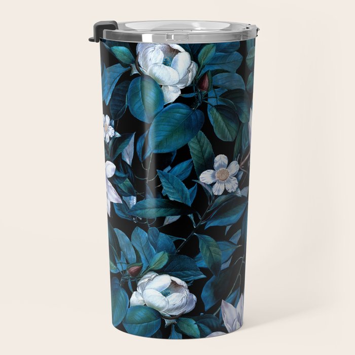Moon Night Flowers Travel Mug Gallery Image 3