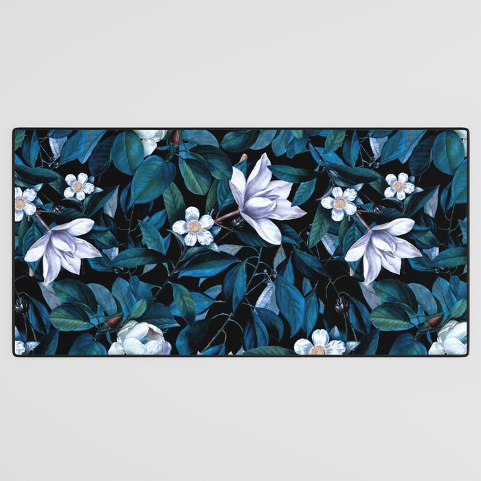 Moon Night Flowers Desk Mat Gallery Image 3