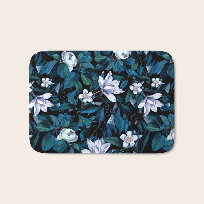 Moon Night Flowers Bath Mat Gallery Image 1