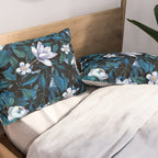 Moon Night Flowers Pillow Sham Gallery Image 2