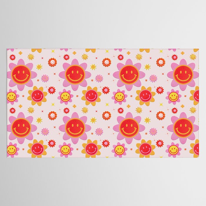 Smiling Flower Faces  Tablecloth Gallery Image 2
