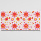 Smiling Flower Faces  Desk Mat Gallery Image 3