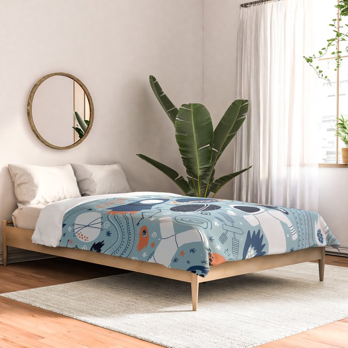Rocket Ships And Astronauts Pattern Comforter Gallery Image 2