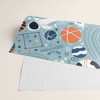 Rocket Ships And Astronauts Pattern Wrapping Paper Gallery Image 2