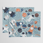 Rocket Ships And Astronauts Pattern Placemat Gallery Image 1