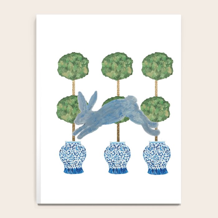 Topiary Country French Bunny Rabbit Ginger Jars Notebook Gallery Image 4