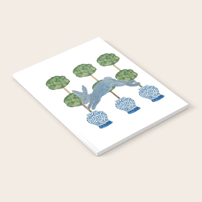 Topiary Country French Bunny Rabbit Ginger Jars Notebook Gallery Image 2