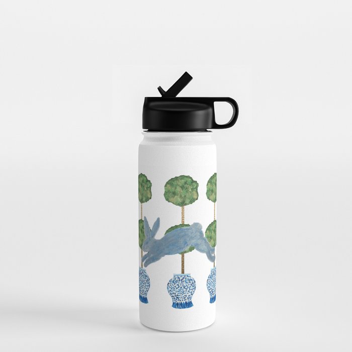 Topiary Country French Bunny Rabbit Ginger Jars Water Bottle Gallery Image 1