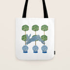 Topiary Country French Bunny Rabbit Ginger Jars Tote Bag Gallery Image 1