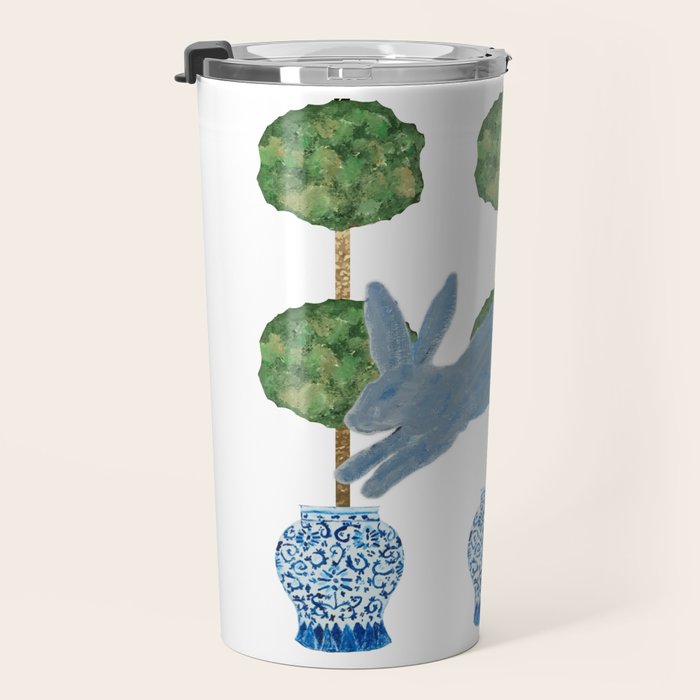 Topiary Country French Bunny Rabbit Ginger Jars Travel Mug Gallery Image 3