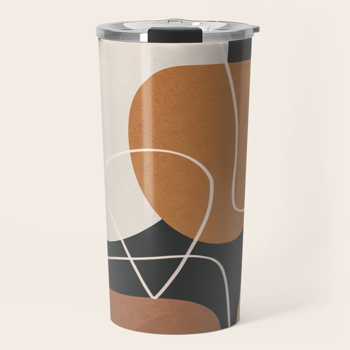 Minimal Colorful Abstract Shapes 9 Travel Mug Gallery Image 1