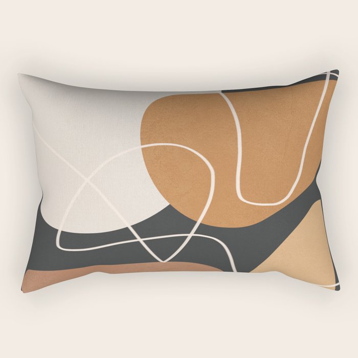 Minimal Colorful Abstract Shapes 9 Rectangular Pillow Gallery Image 1