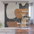 Minimal Colorful Abstract Shapes 9 Wall Mural Gallery Image 1