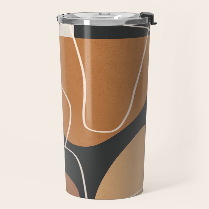 Minimal Colorful Abstract Shapes 9 Travel Mug Gallery Image 2