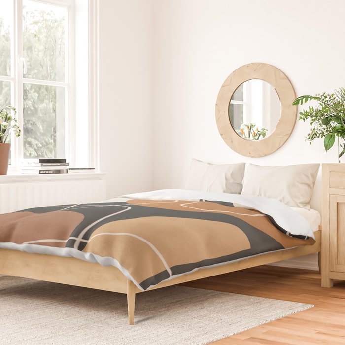 Minimal Colorful Abstract Shapes 9 Duvet Cover Gallery Image 2