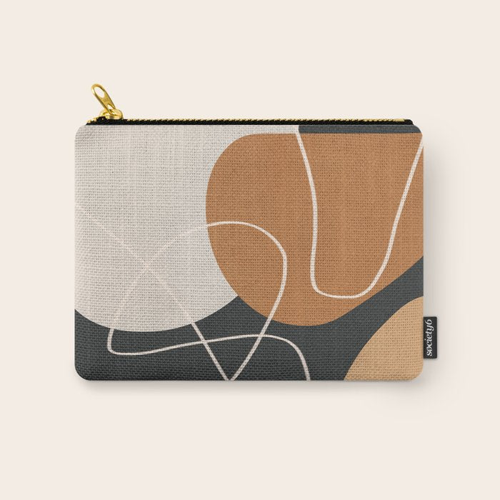 Minimal Colorful Abstract Shapes 9 Carry All Pouch Gallery Image 1