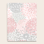 Festive, Floral Prints, Bloom Mix, Pink and Gray Notebook Gallery Image 4
