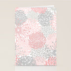 Festive, Floral Prints, Bloom Mix, Pink and Gray Stationery Card Gallery Image 2