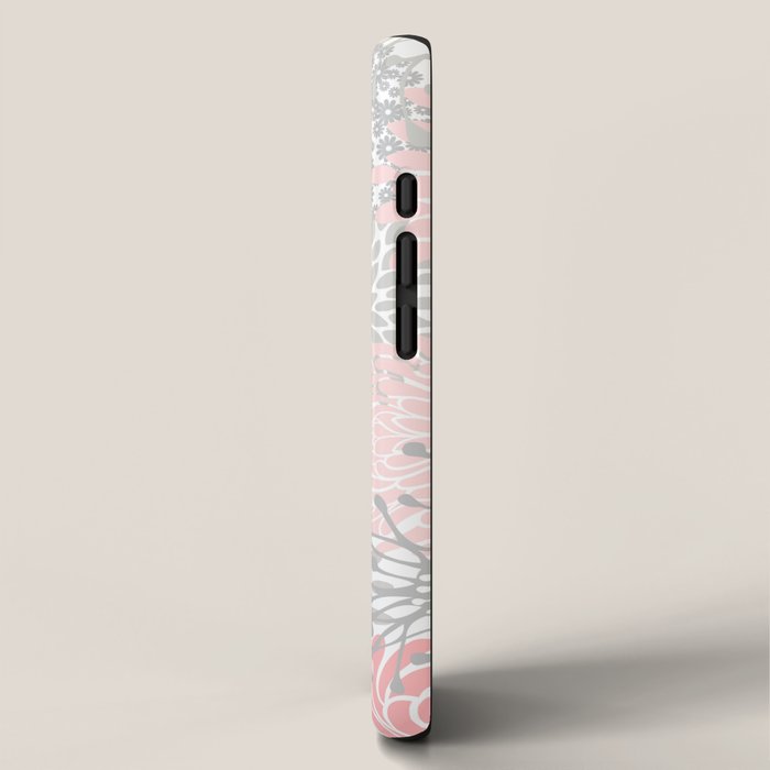 Festive, Floral Prints, Bloom Mix, Pink and Gray iPhone Case Gallery Image 2