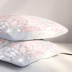 Festive, Floral Prints, Bloom Mix, Pink and Gray Pillow Sham Gallery Image 3