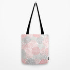 Festive, Floral Prints, Bloom Mix, Pink and Gray Tote Bag Gallery Image 2