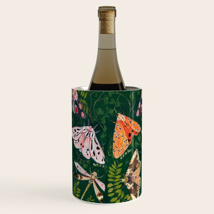 Moths and dragonfly Wine Chiller Gallery Image 1