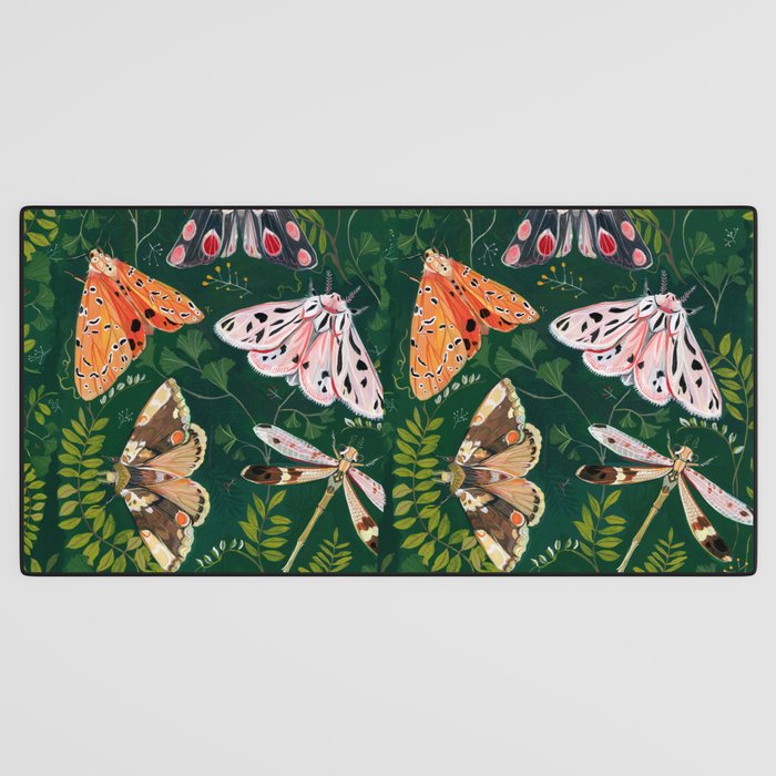 Moths and dragonfly Desk Mat Gallery Image 3