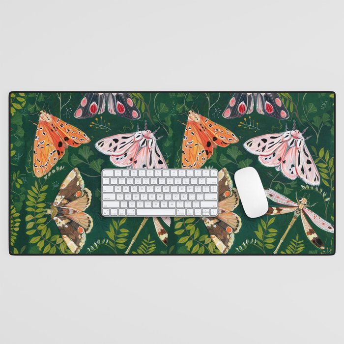 Moths and dragonfly Desk Mat Gallery Image 1