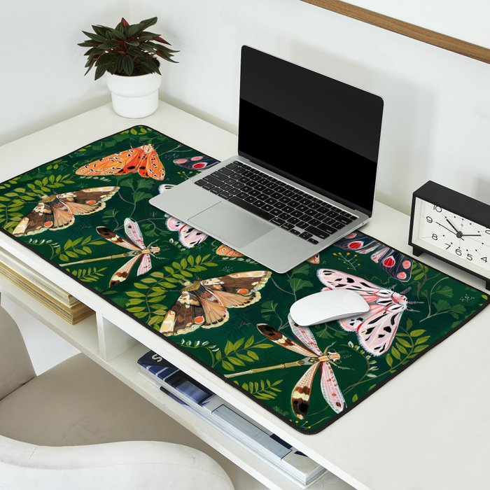 Moths and dragonfly Desk Mat Gallery Image 2
