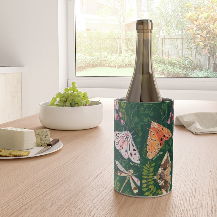 Moths and dragonfly Wine Chiller Gallery Image 4
