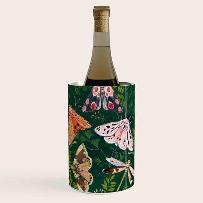 Moths and dragonfly Wine Chiller Gallery Image 3