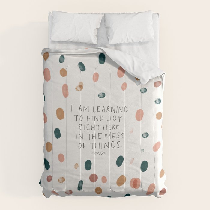 Joy in The Mess Of Things | Polka Dot Design Comforter Gallery Image 1