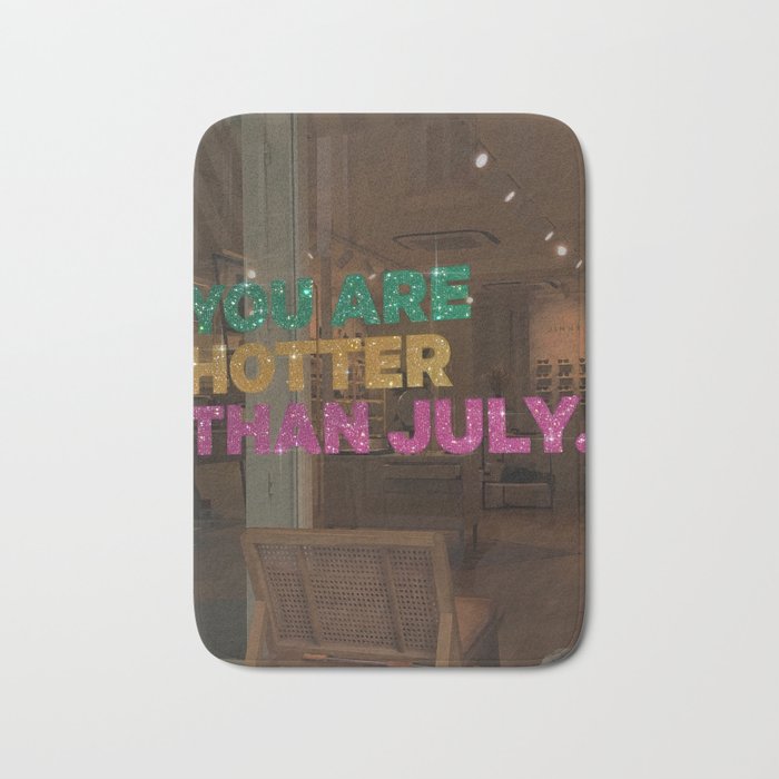 July - HOT SUMMER | collage art by Yana Potter | glitter art | collage creative | summer mood | sunshine Bath Mat Gallery Image 1