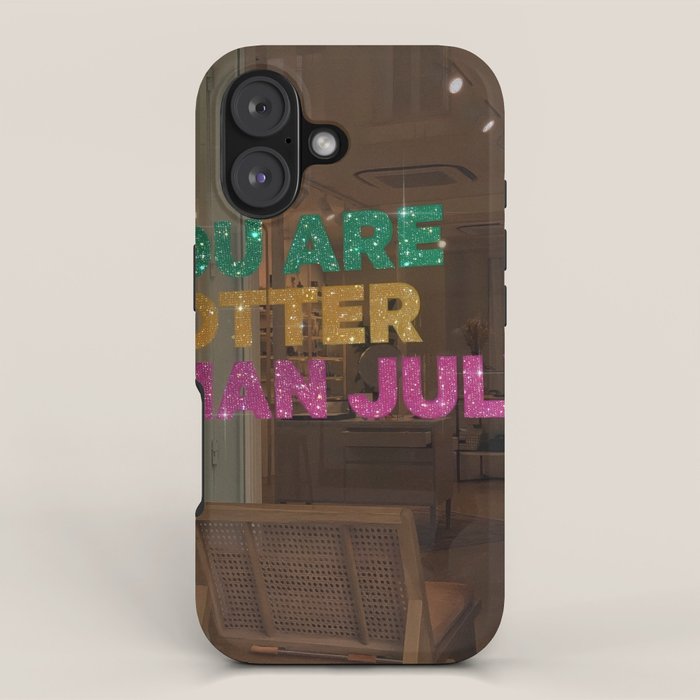 July - HOT SUMMER | collage art by Yana Potter | glitter art | collage creative | summer mood | sunshine iPhone Case Gallery Image 1