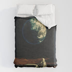 Far From Home - Retro-Futuristic Marsian Astronaut Collage Artwork  Comforter Gallery Image 6