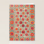 Kermina Suzani Uzbekistan Embroidery Print Stationery Card Gallery Image 2