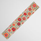 Kermina Suzani Uzbekistan Embroidery Print Table Runner Gallery Image 3