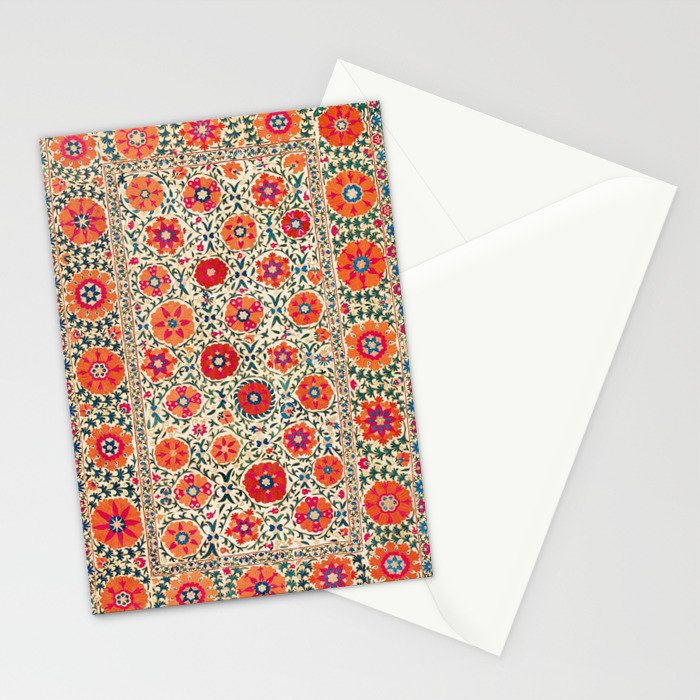 Kermina Suzani Uzbekistan Embroidery Print Stationery Card Gallery Image 2