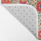 Kermina Suzani Uzbekistan Embroidery Print Bath Mat Gallery Image 2